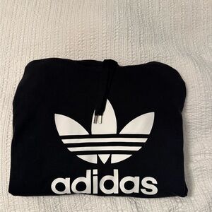 Adidas Black Hoodie with Trefoil Logo